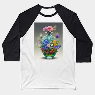 Glass bottle with flowers Baseball T-Shirt